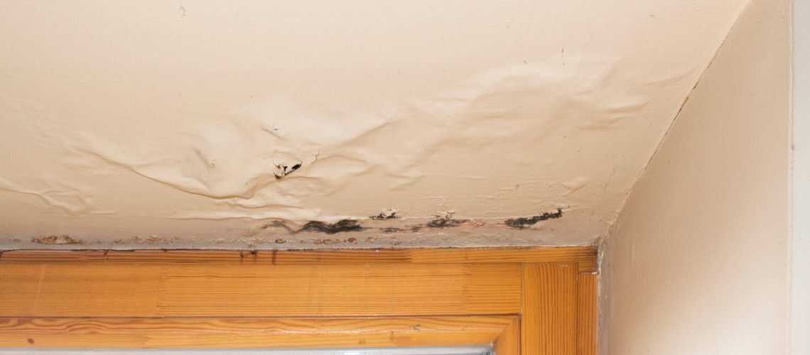 Hidden water damage in ceiling